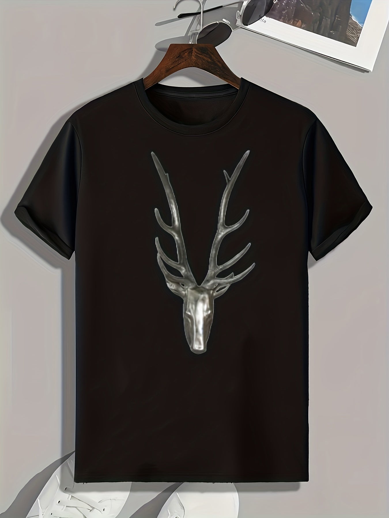 Deer Pattern Men's Sports T-shirt Graphic Tee