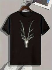 Deer Pattern Men's Sports T-shirt Graphic Tee