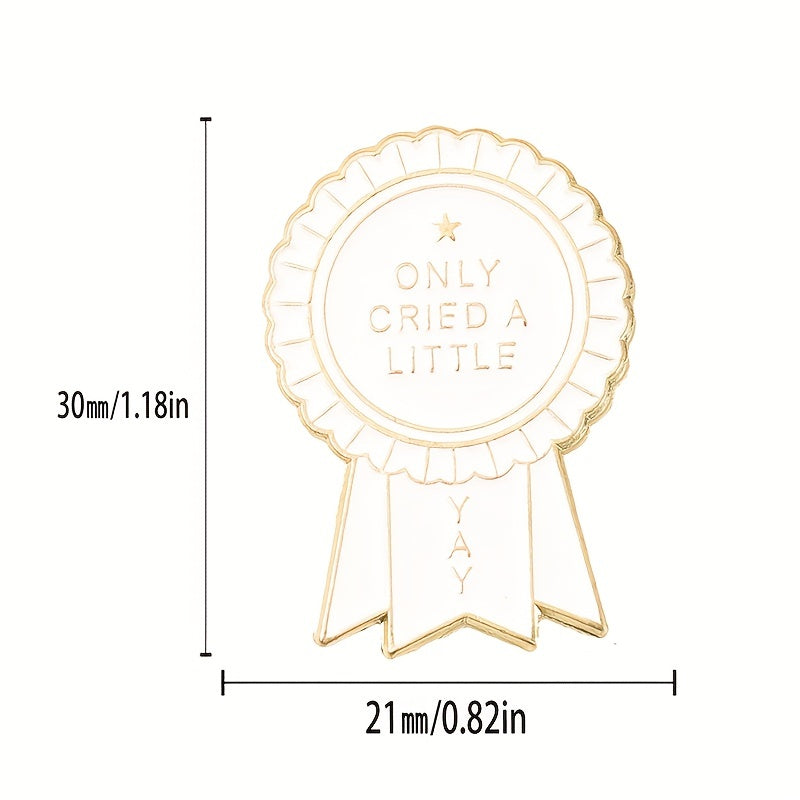 Letter Corsage Badge Metal Brooch For Kids