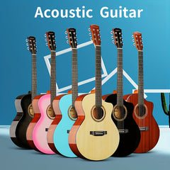14 Cm Acoustic Wooden Guitar for Beginners with Accessories