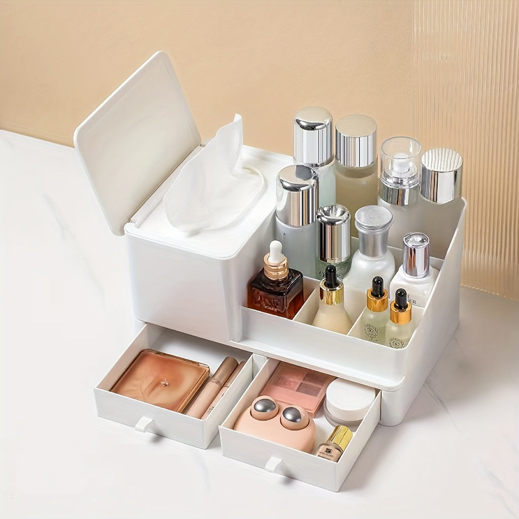 Desktop Storage Box with Drawer Office Desk Debris Sorting Box