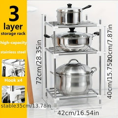 Stainless Steel Pot Holder for Cookware Storage