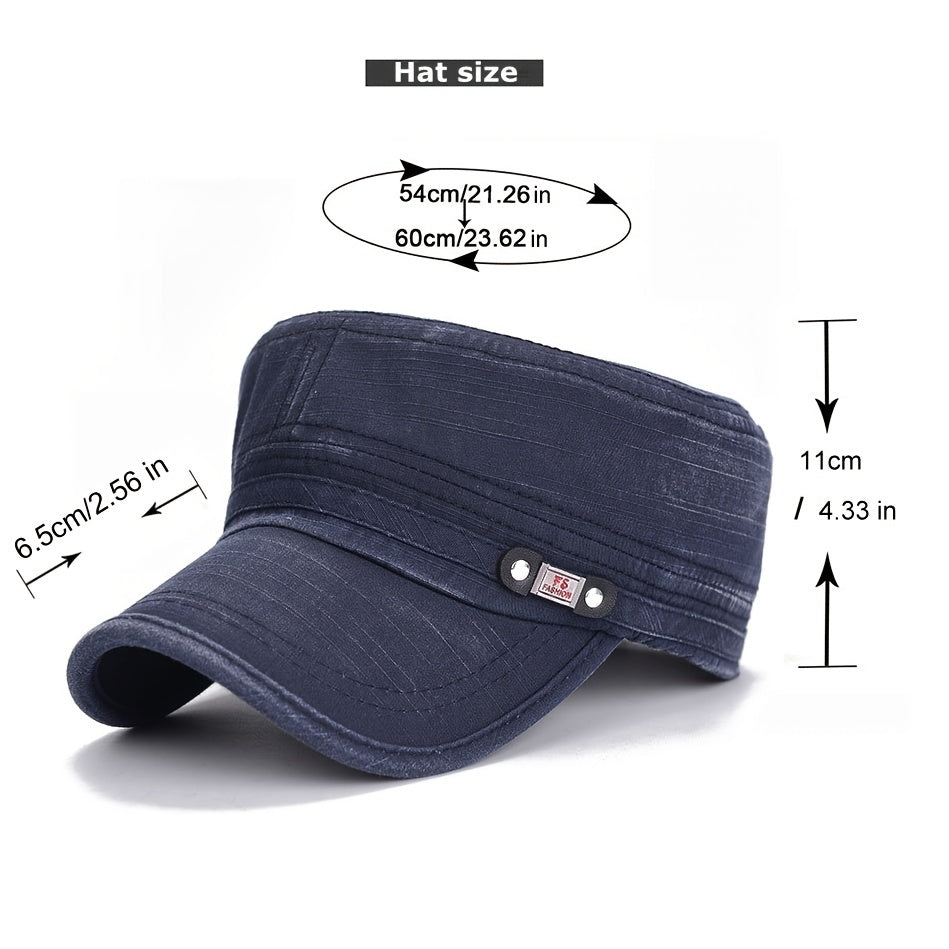 Casual Flat Cap Baseball Cap Military Cap Sun Hat One Size Men Women