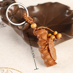 Lucky Chinese Style Keychain Wooden Pendant Gift