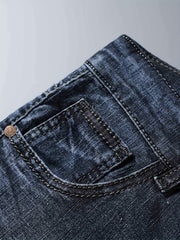 Men's Denim Shorts With Pockets Straight Regular Denim Shorts