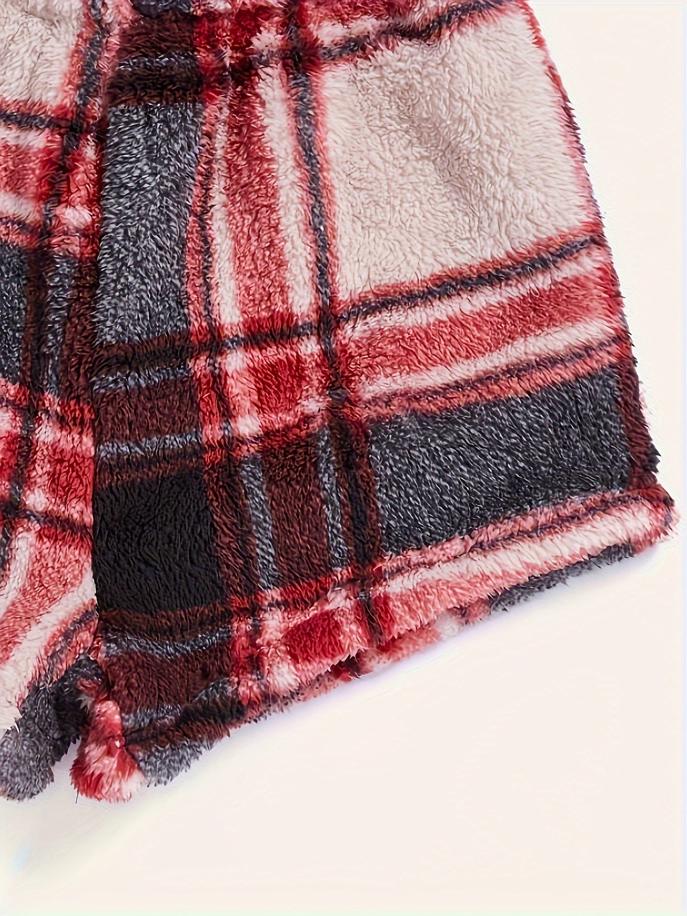 3 Pack Plus Size Plaid Print Flannel Shorts Set