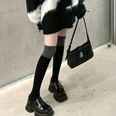 Colorblock Thigh High Socks Women's Stockings