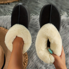 Plush Lined Furry Thermal Snow Boots Non Slip Winter Shoes