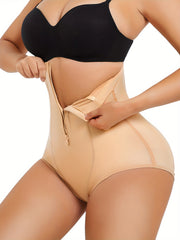 High Waist Compression Panties with Zipper for Tummy Control