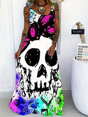 Goth Summer Dress Women's Maxi Cami Dress