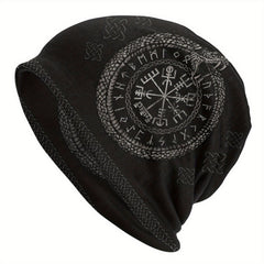 Vegvisir Compass Ouroboros Runes Viking Bonnet Hat