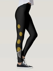 Basketball Print Skinny Leggings High Waist Stretchy Leggings