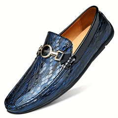 Men's Leather Loafers Casual Beanie Shoes