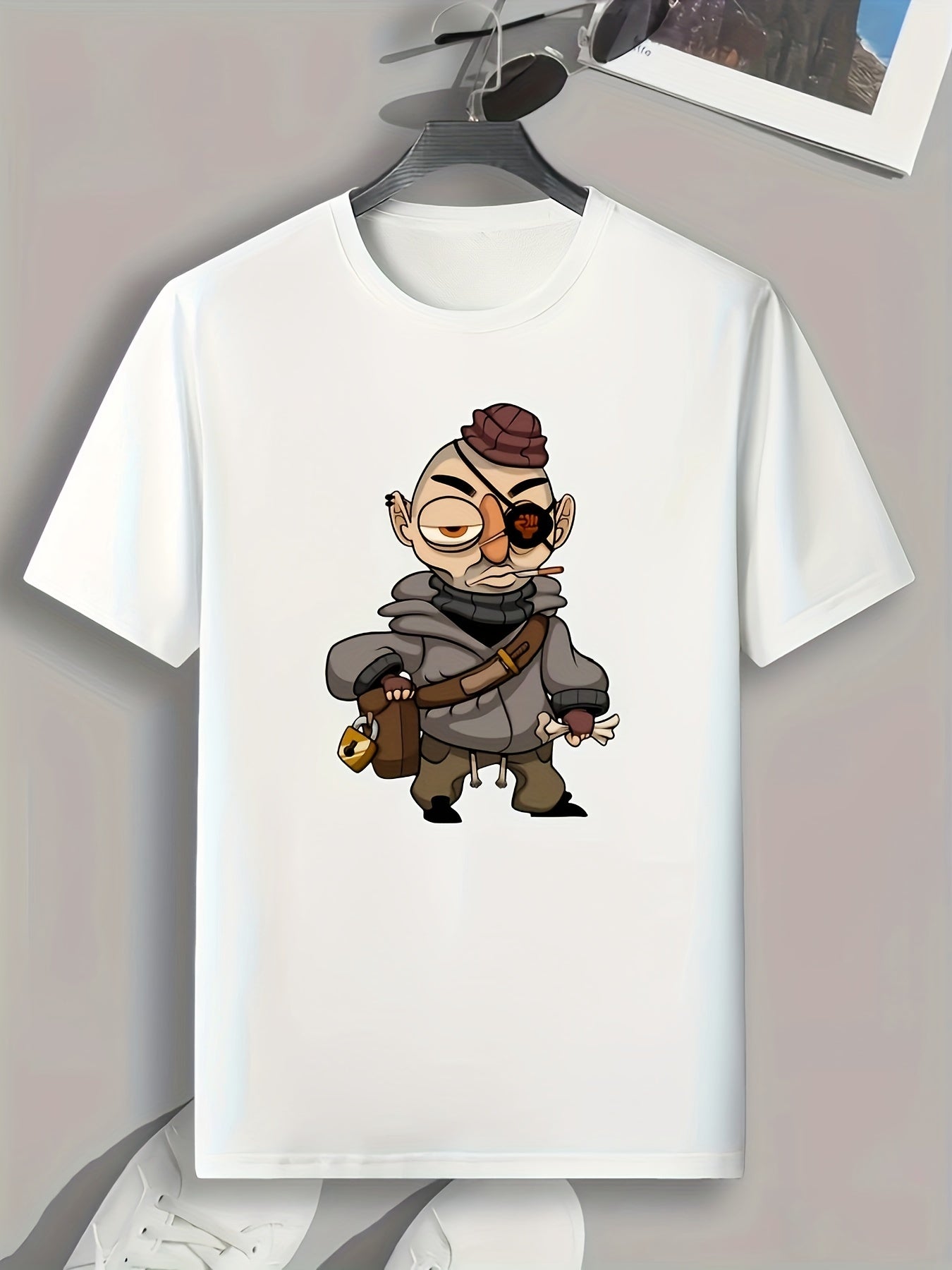 Anime Cartoon Print Men's Graphic T-Shirt for Summer