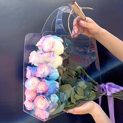 Tanabata Bouquet Bridesmaid Tote Bag PVC Gift Flower Packaging Bag