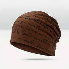 Retro Letter Brimless Pullover Hat For Men Women