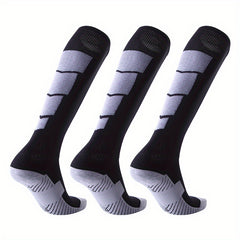 3 Pairs One Size Soccer Socks Non slip Wear resistant Breathable Stockings