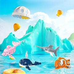 Marine Life Building Blocks Puzzle Shark Crab Model Toy