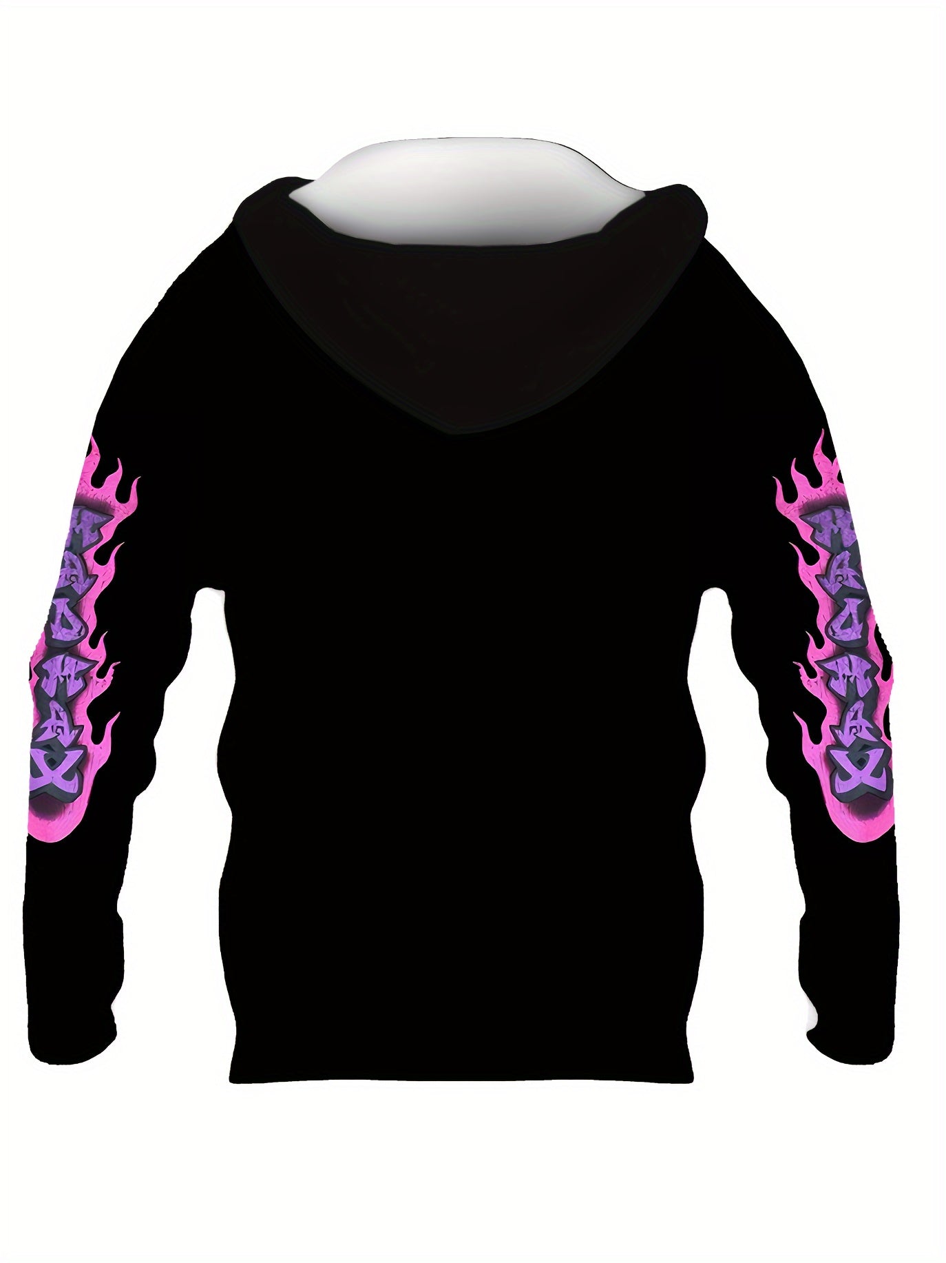 Men's Mouth Print Graphic Hoodie Loose Pullover for Autumn Winter