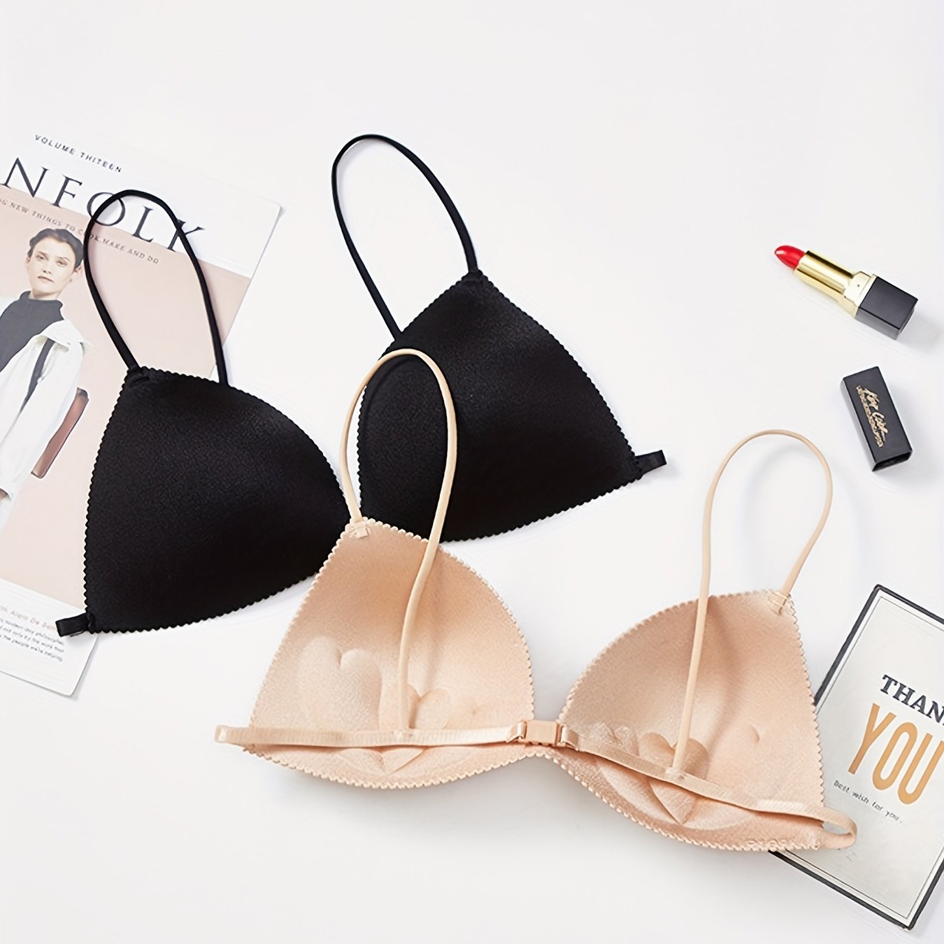 2pcs Girls Camisole Bras Skin Breathable Soft Bralette Underwear