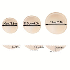 3 Pairs Reusable Bra Insert Pads Soft & Comfy Chest Enhancer Pads