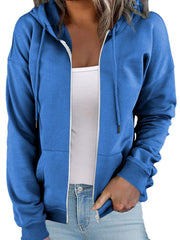 Oversized Zip Up Long Sleeve Hoodie