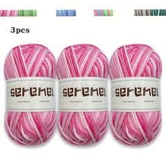 3pcs Colorful Acrylic Yarn 5 ply Soft Yarn For Crocheting And Knitting