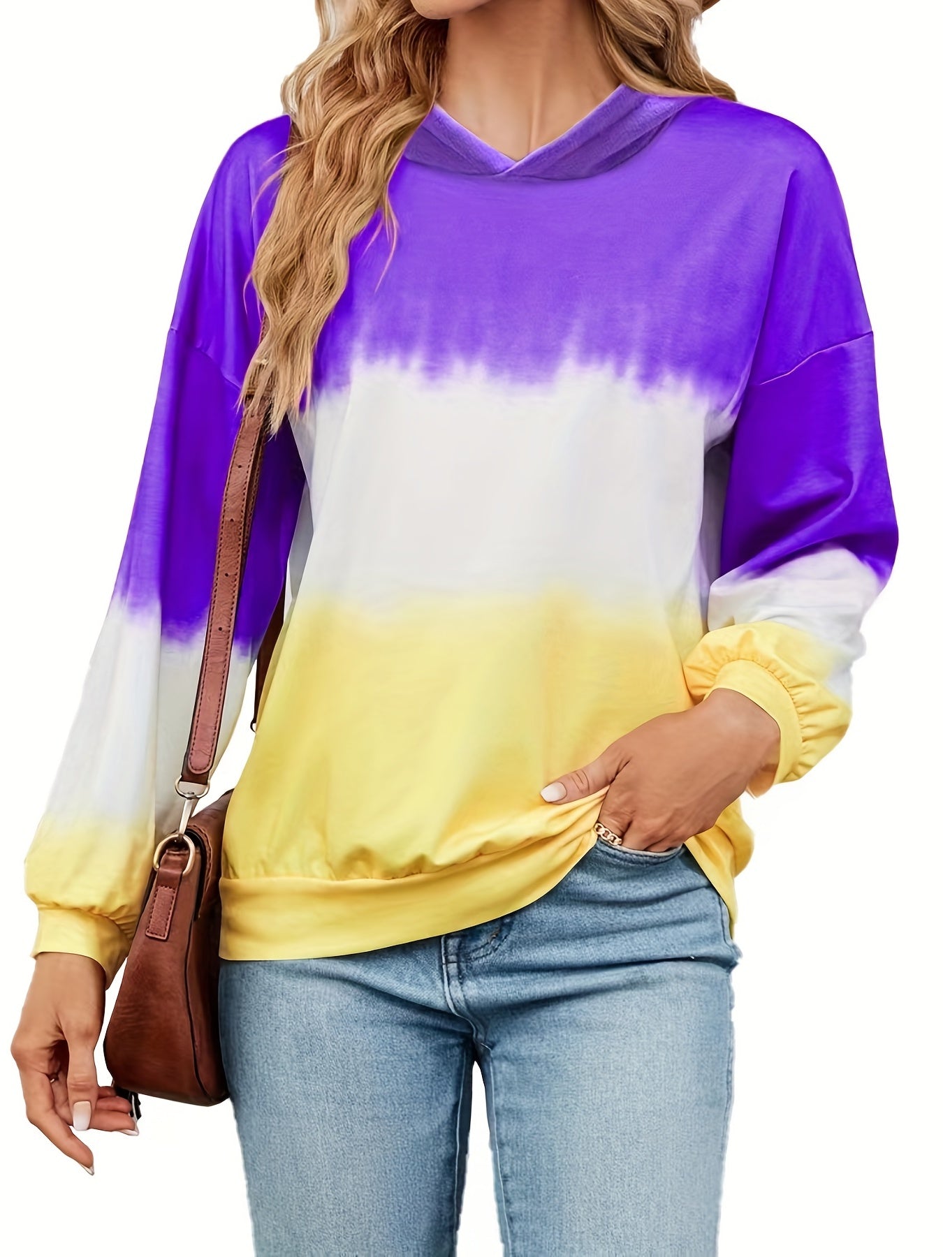 Tie Dye Hoodie Casual Long Sleeve Hoodies Sweatshirt Women's Clothing