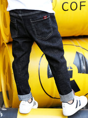 Boys Classic Denim Long Pants With Pocket Kids Clothing
