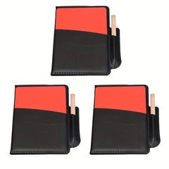 Football Red/Yellow Card Set w/ Leather Case & Pencil