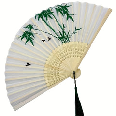 Chinese Landscape Prints Folding Fan Portable Dance Party Accessory
