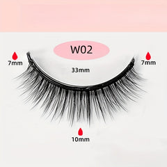 3 Pairs Natural Look 3D Reusable Self Adhesive Eyelashes