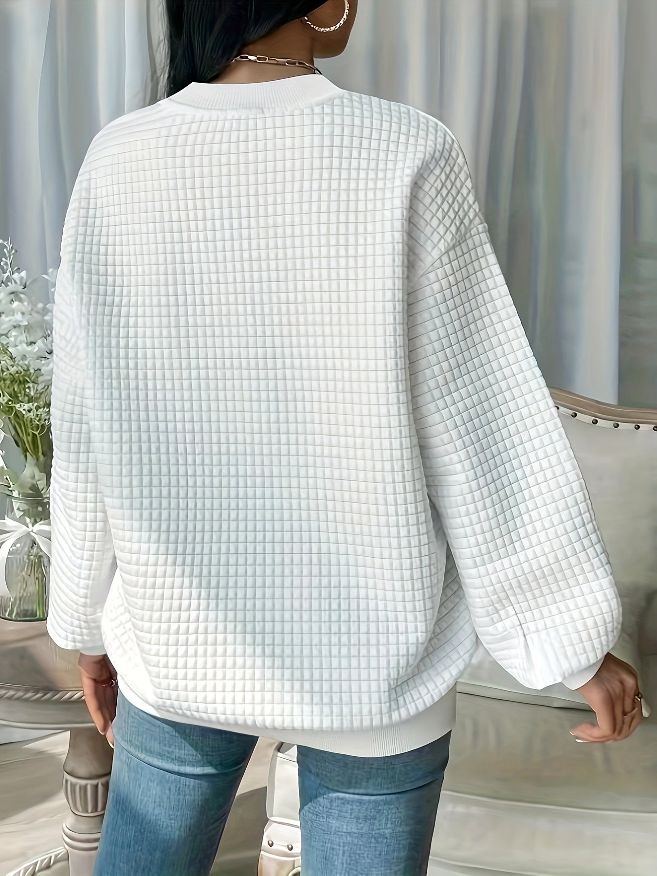 Casual Long Sleeve Crew Neck Sweatshirt for Women