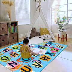 Educational Play Mat for Kids ABC Numbers Animals Non Slip Machine Washable