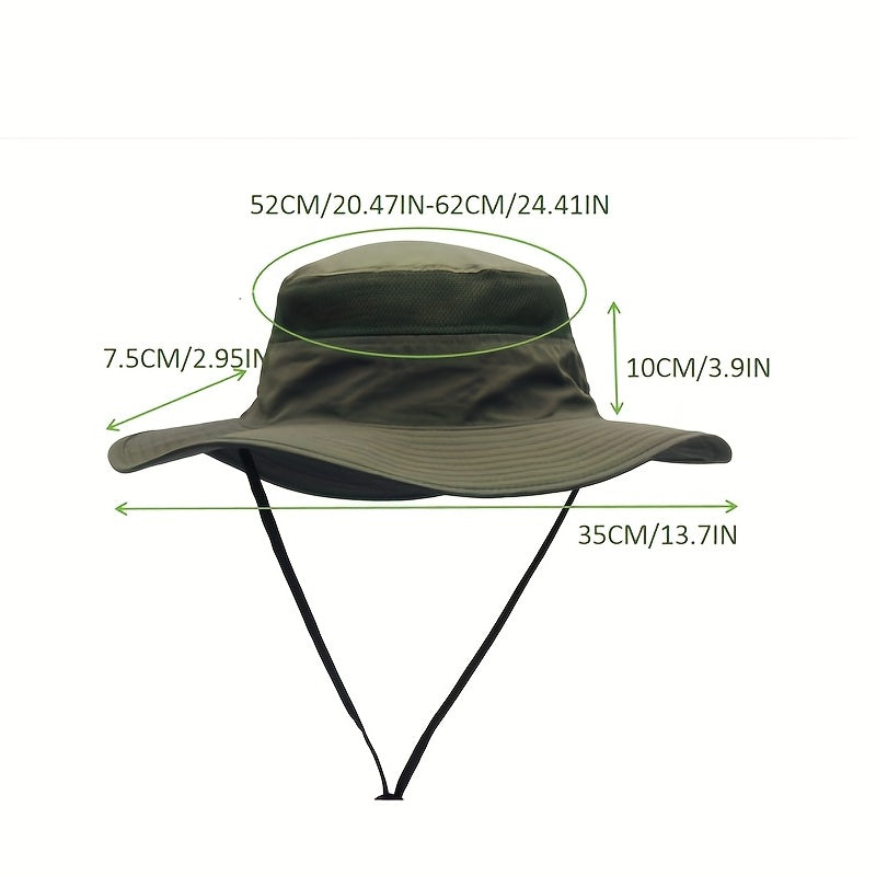 Breathable Wide Brim Cap Lightweight Sunscreen Mesh Hat