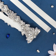 Rhinestone Bridal Belt Wedding Dress Waist Chain Sash Faux Pearl Beaded Belt