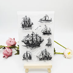 1pc Boat Transparent Stamp DIY Card Making Gift