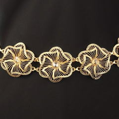 Boho Flower Waist Chain Indian Style Dance Belt