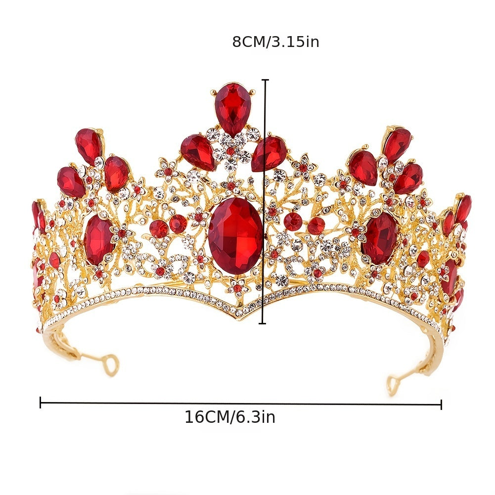 Baroque Rhinestone Crown Hairband Bridal Wedding Decoration