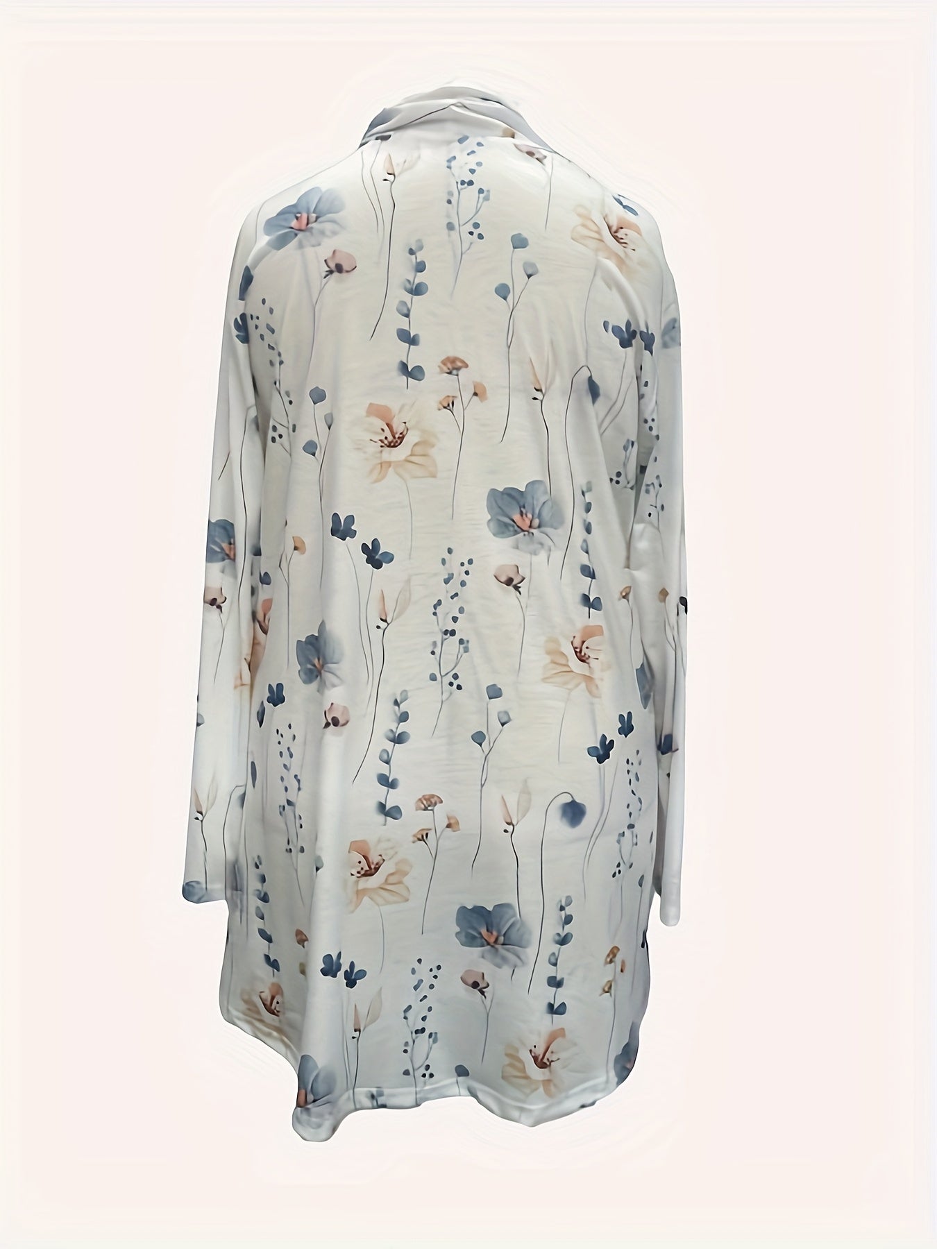 Ombre Dot Print Long Sleeve Open Front Cardigan