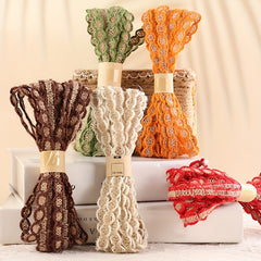 1pc DIY Decorative Hemp Rope Half Circular Crossed Lace Hemp Rope