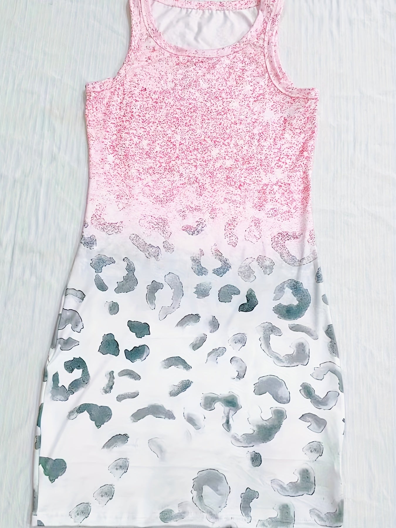 Leopard Print Bodycon Dress Sleeveless Sexy Dress Women's Clothing