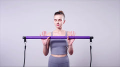 Portable Home Gym Pilates Bar Kit with Resistance Bands