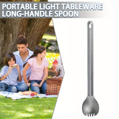 Portable Titanium Spoon Long Handle Lightweight Cutlery
