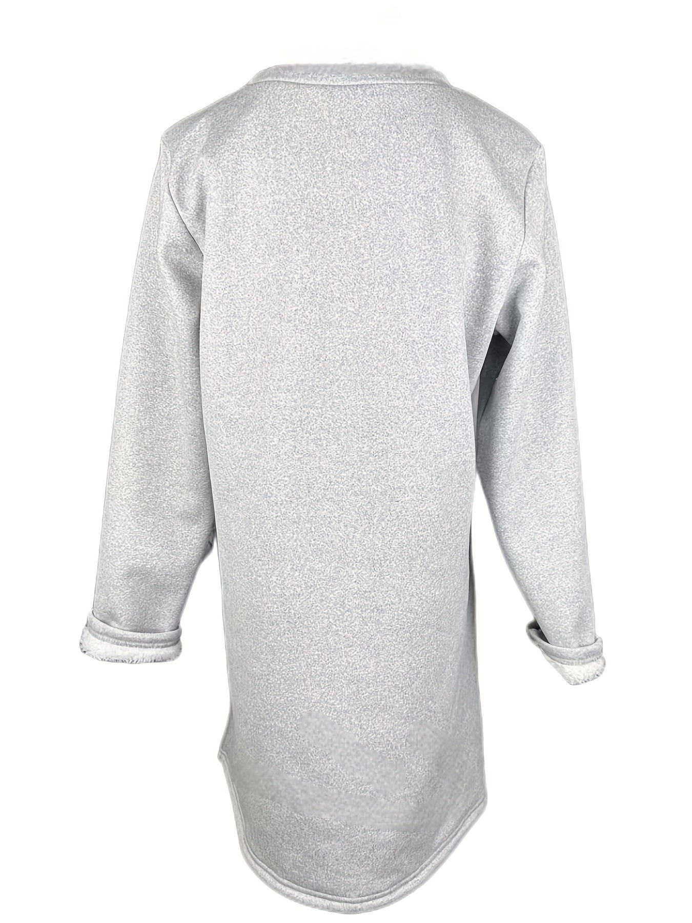 Cat Print Fleece Pullover Sweatshirt for Women