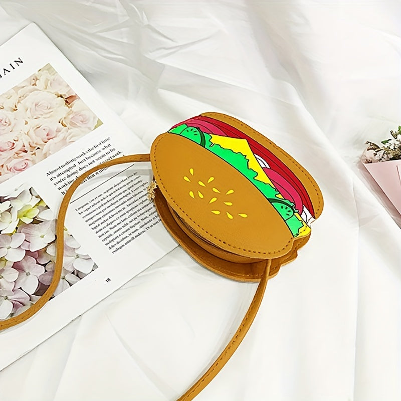 Kids' Hamburger Shoulder Bag - Mini Round Coin Purse