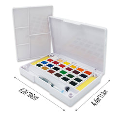 Watercolour Paint Set 24/38/48 Half Pans Travel Case Artists Hobbyists Adults