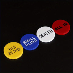 Acrylic Round Plastic SMALL BIG BLIND DEALER IN Poker 24IN