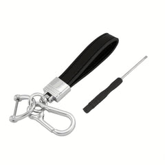 Leather Car Keychain Metal Key Chain Car Fob Key Holder
