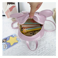 Kids Backpack Sequin Bow Backpack School Bag Ear Kindergarten Backpack